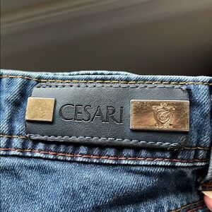 Cesari Men's Relaxed Fit Jeans - Dark Blue Denim 34 / 30